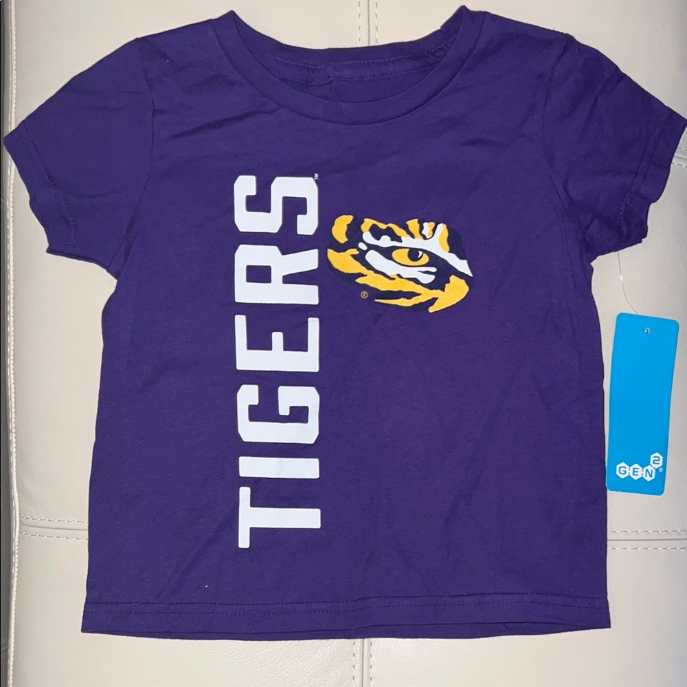 Gen 2 LSU Tigers Purple Kids T-Shirt with Tiger Graphic, Size: 3T